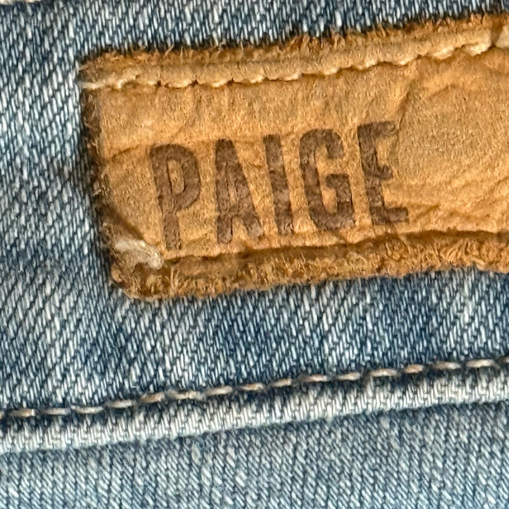 PAIGE Brigitte Light Blue Jeans size 27 WJ986 Suri Destructed boyfriend - Picture 6 of 9